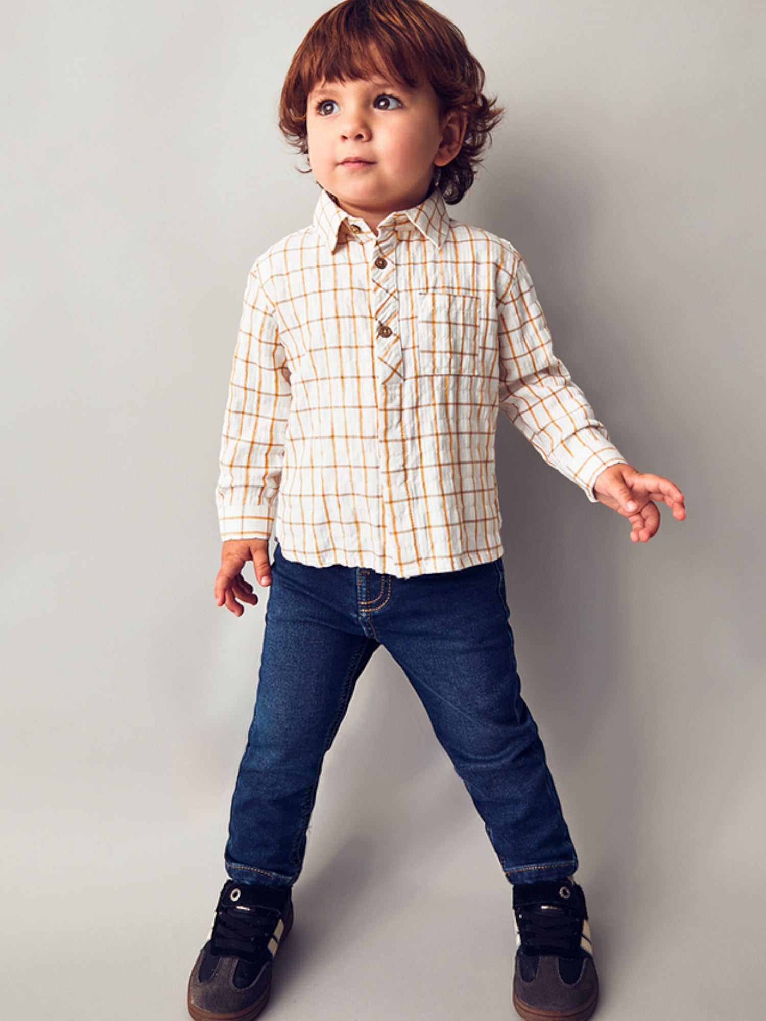 Soft denim trousers for boys, blue 2502/70