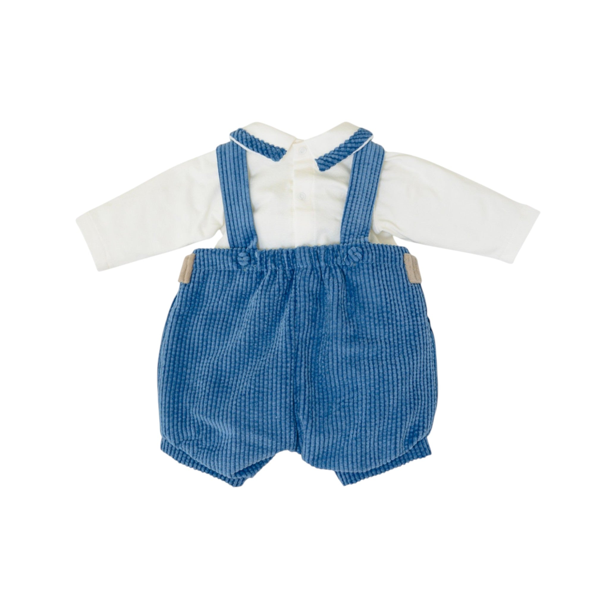Salopette Neonato Ciniglia Azzurro SARTORIA DEI PICCOLI (cod. LP1110)