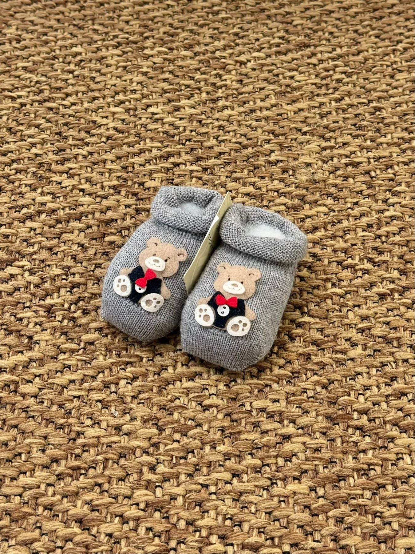 Babbucce Orsetto Neonato GRIGIO 3235