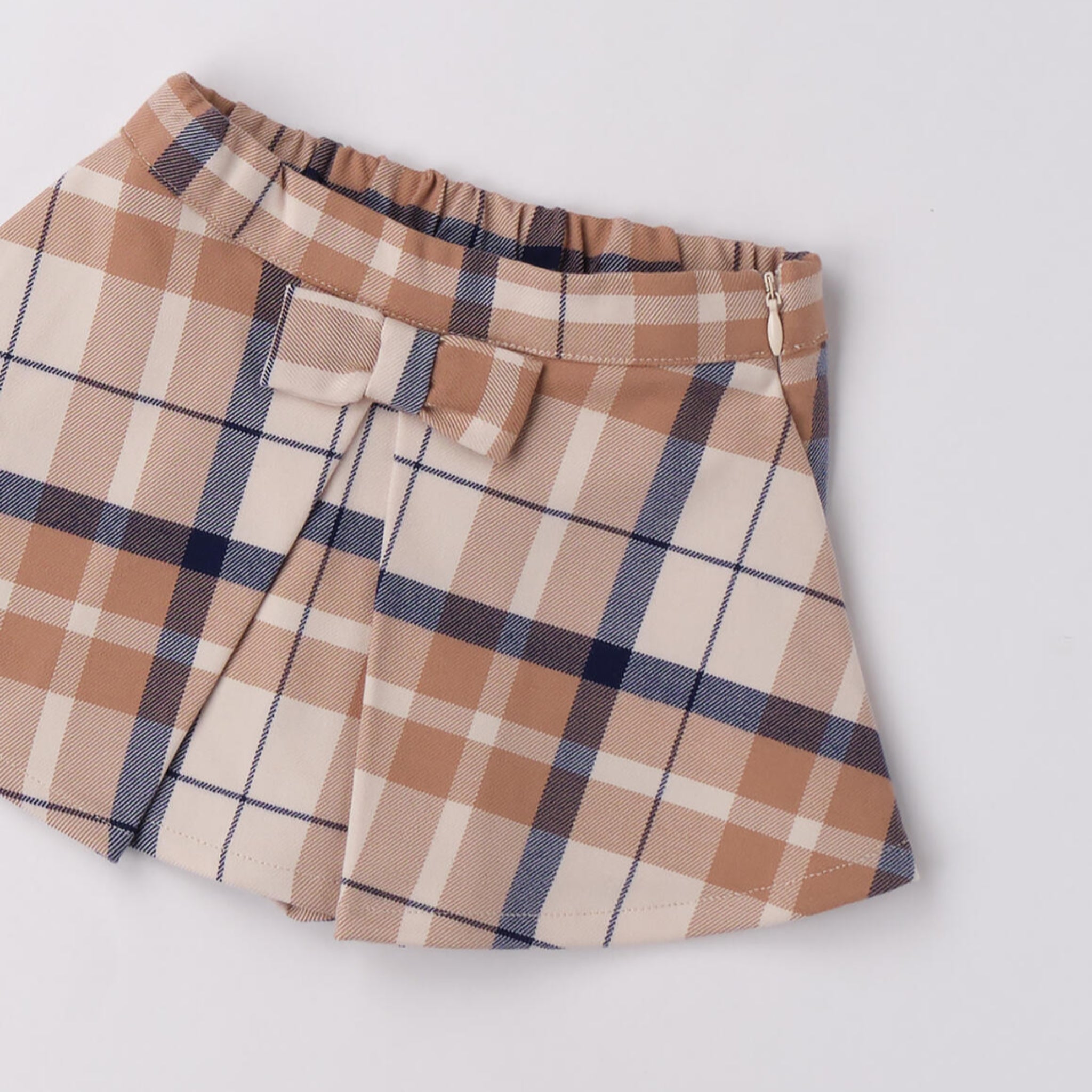 Pantaloni Corti Check Effetto Gonna Neonata 3F744/2911