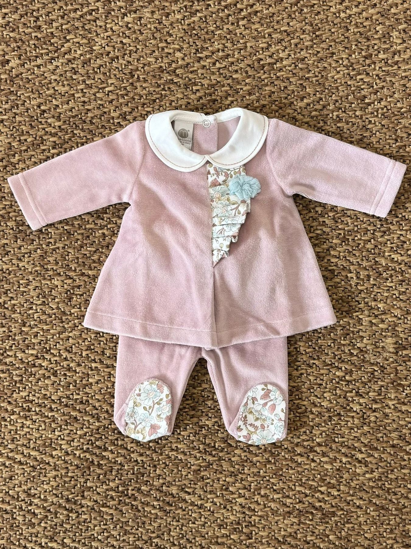 MARSALA IG1516 Floral Pattern Baby Girl Birth Set