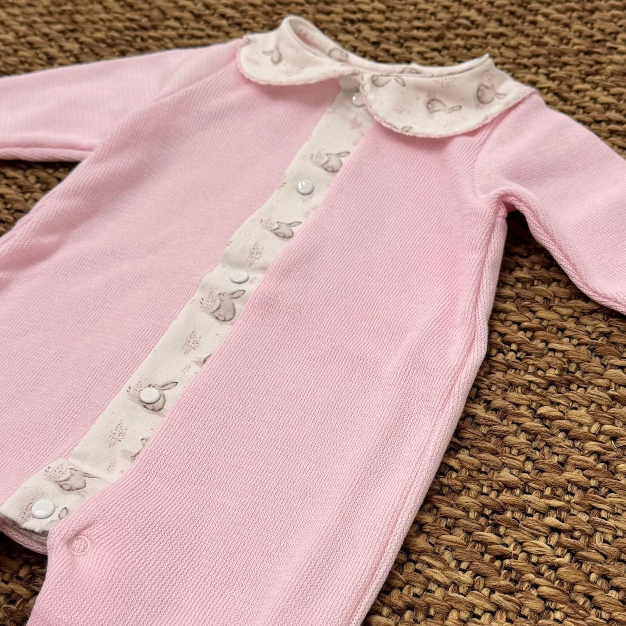 Pink Cotton Baby Romper - BABIDU' 10627/R