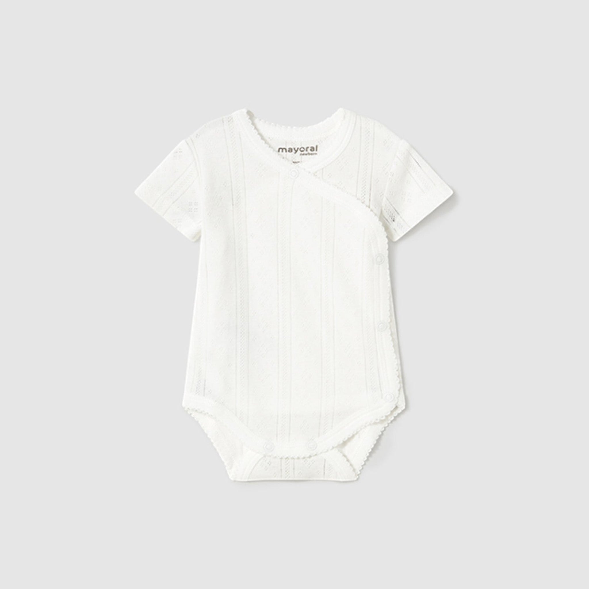 Body manica corta traforato Neonata BIANCO 1746 /B -  NANU' BABY