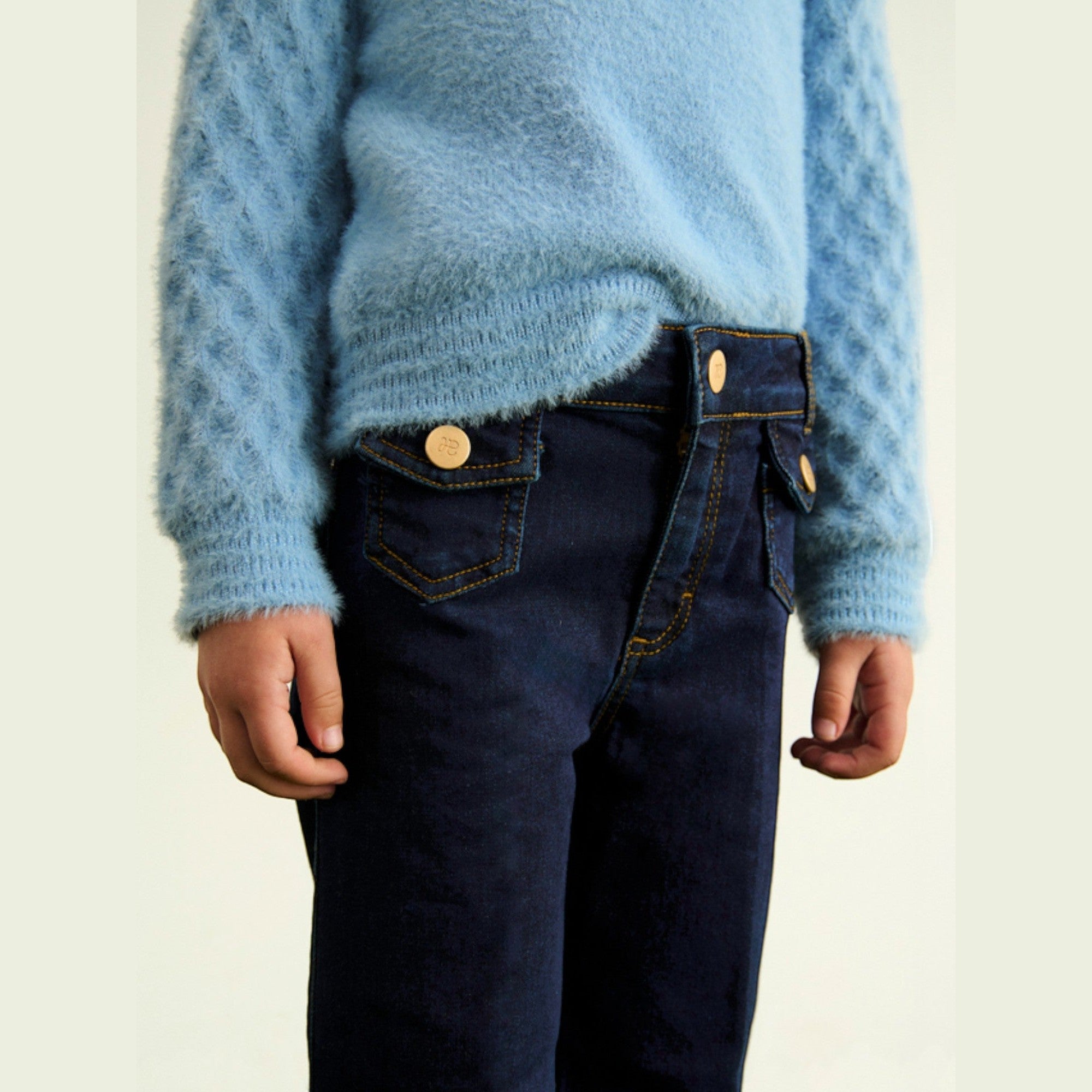 Pantalone denim palazzo Bimba Blu 5722/5 -  NANU' BABY