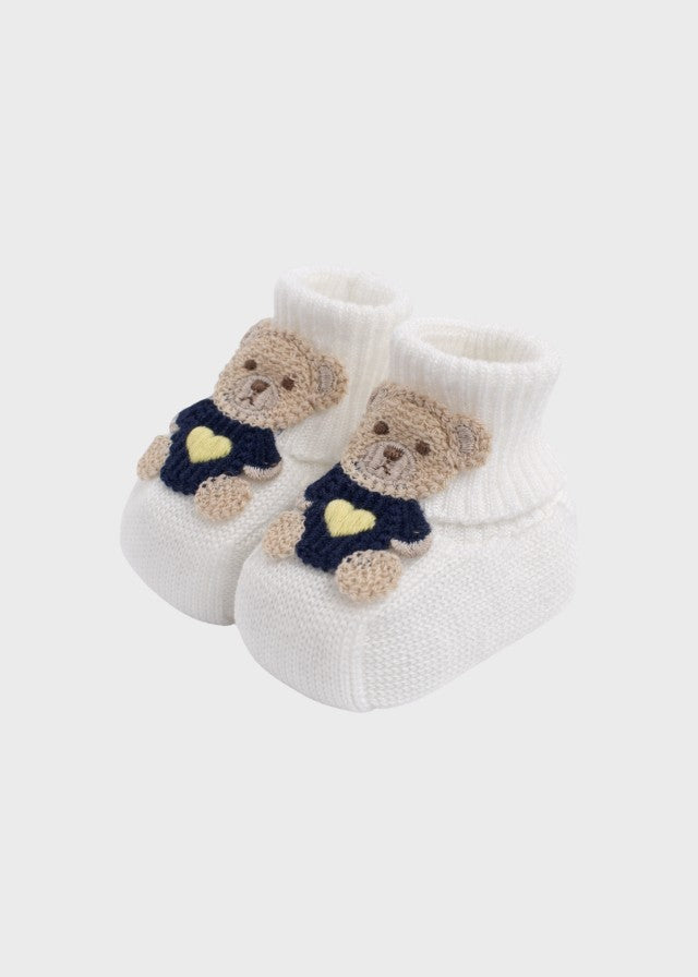 Babbucce Teddy Applicato Blu EK60S