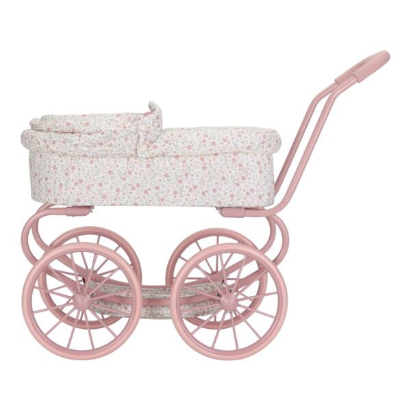 Pink metal doll stroller LD4586