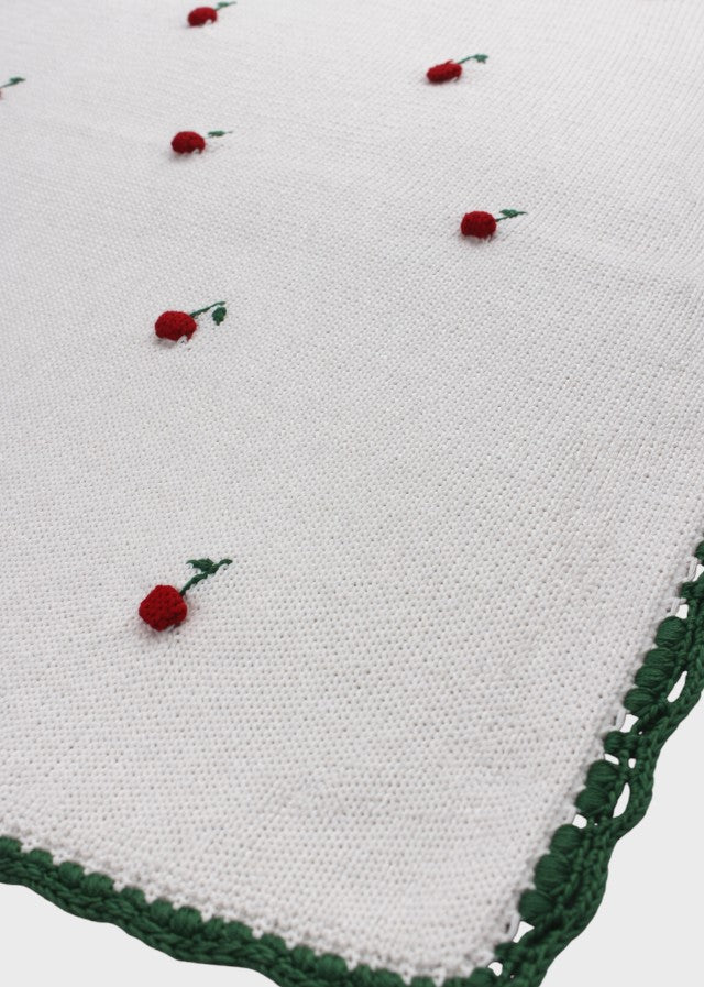 Coperta Ciliegine Ricamate Avorio CHERRY/CO