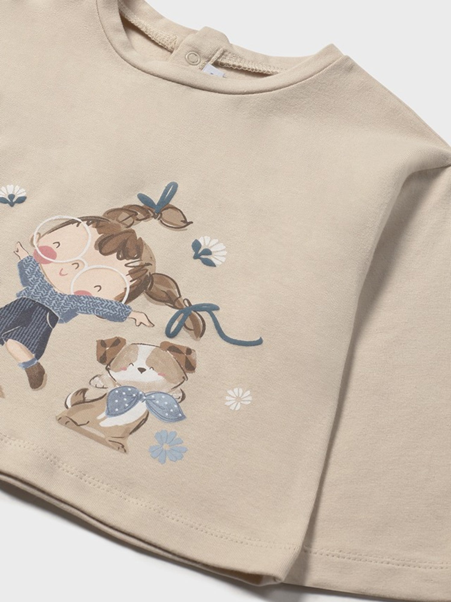 Ivory Long Sleeve T-Shirt for Girls 2082/91