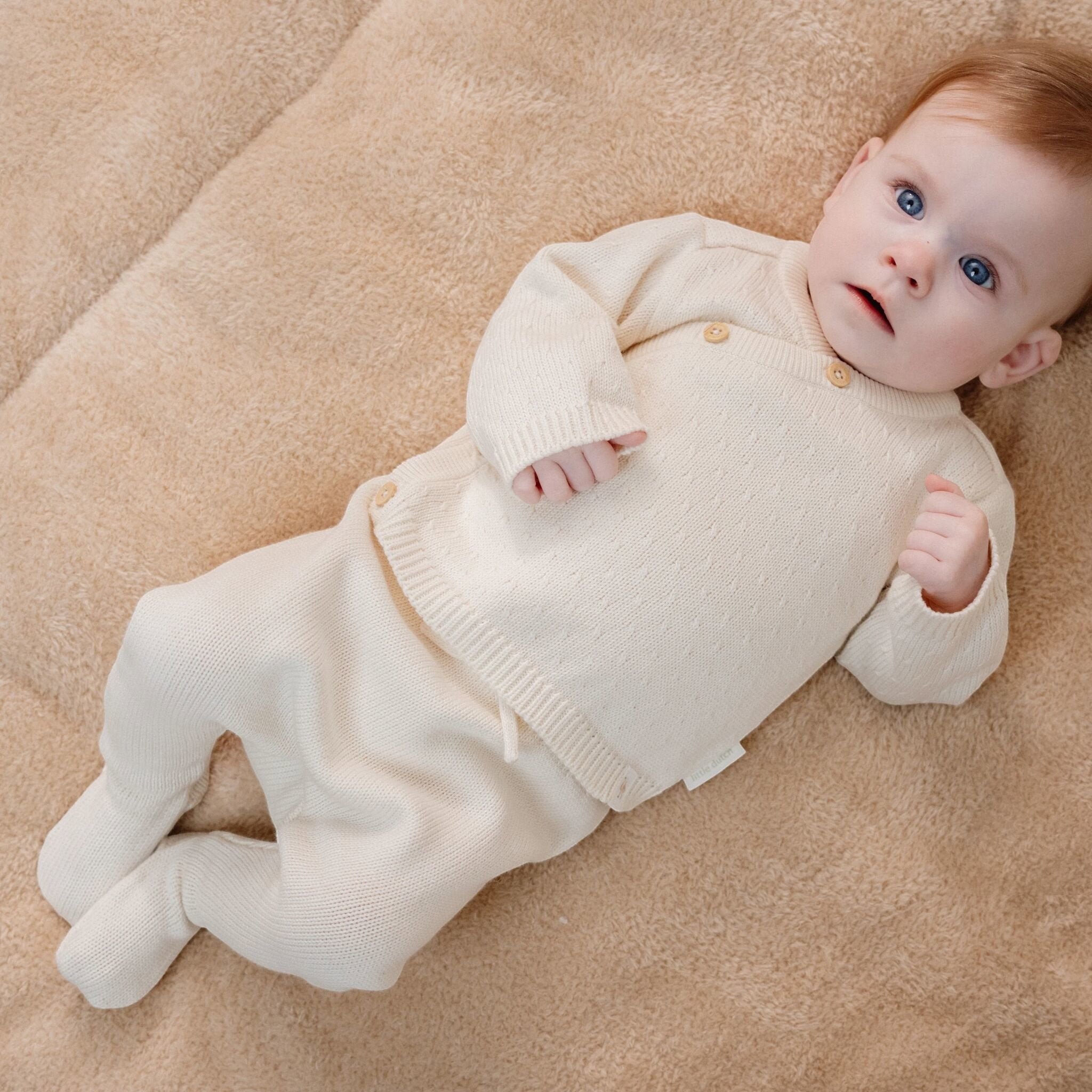 White Knit Baby Pants CL25293025