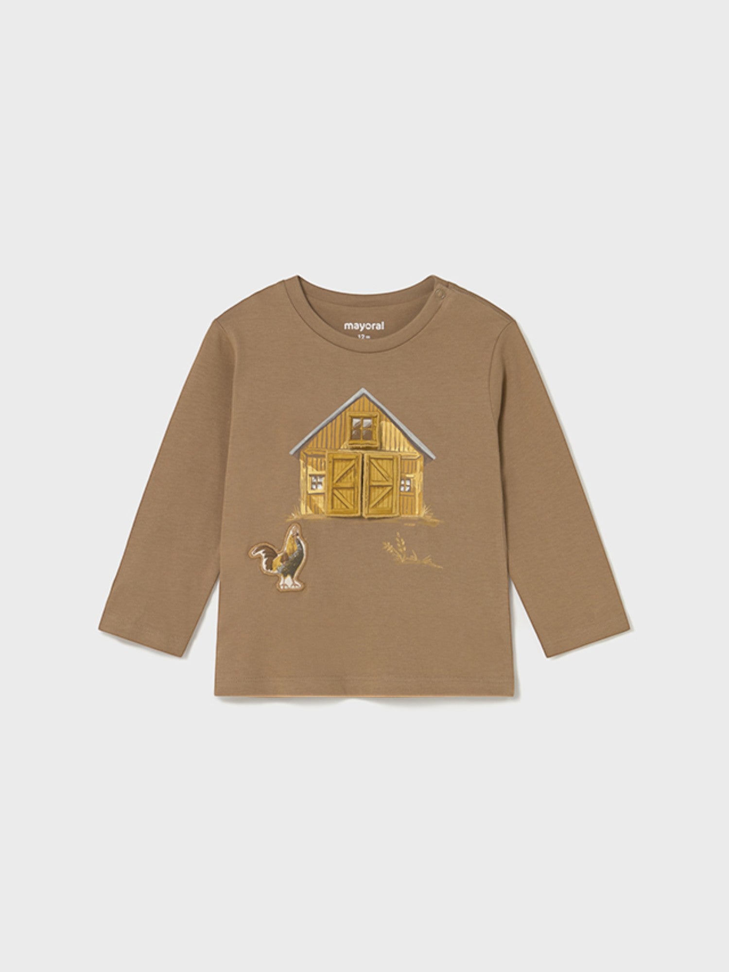 "Play" shirt, long sleeve, Brown, for boys 2067/31
