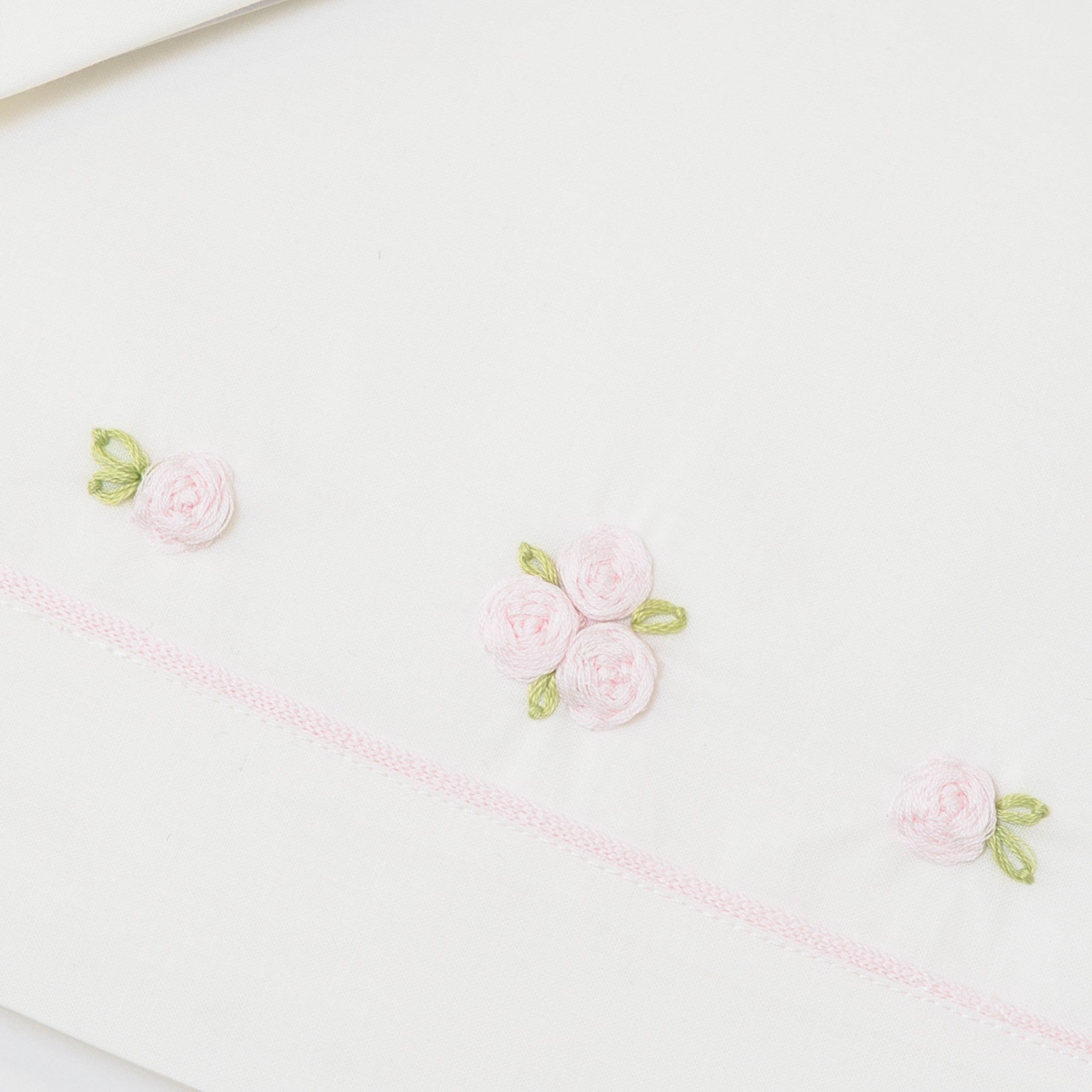 White Cotton Baby Fitted Sheet by SARTORIA DEI PICCOLI (code LL1105)