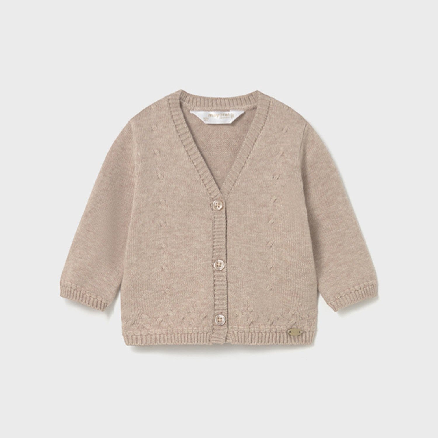 Cardigan Bimbo Beige Collo V Mayoral 2338/85 - NANÙ BABY -  NANU' BABY