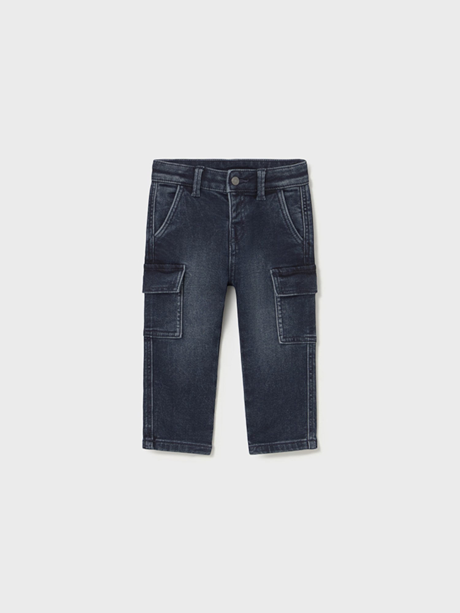 Soft denim cargo trousers for boys, blue 2505/29