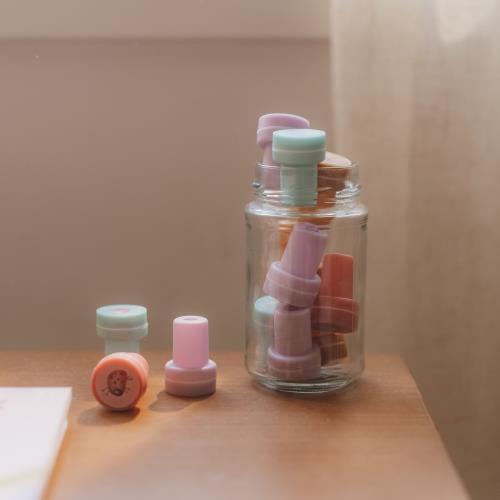 Set of 16 Fairy Garden stamps, MULTICOLORE 126015