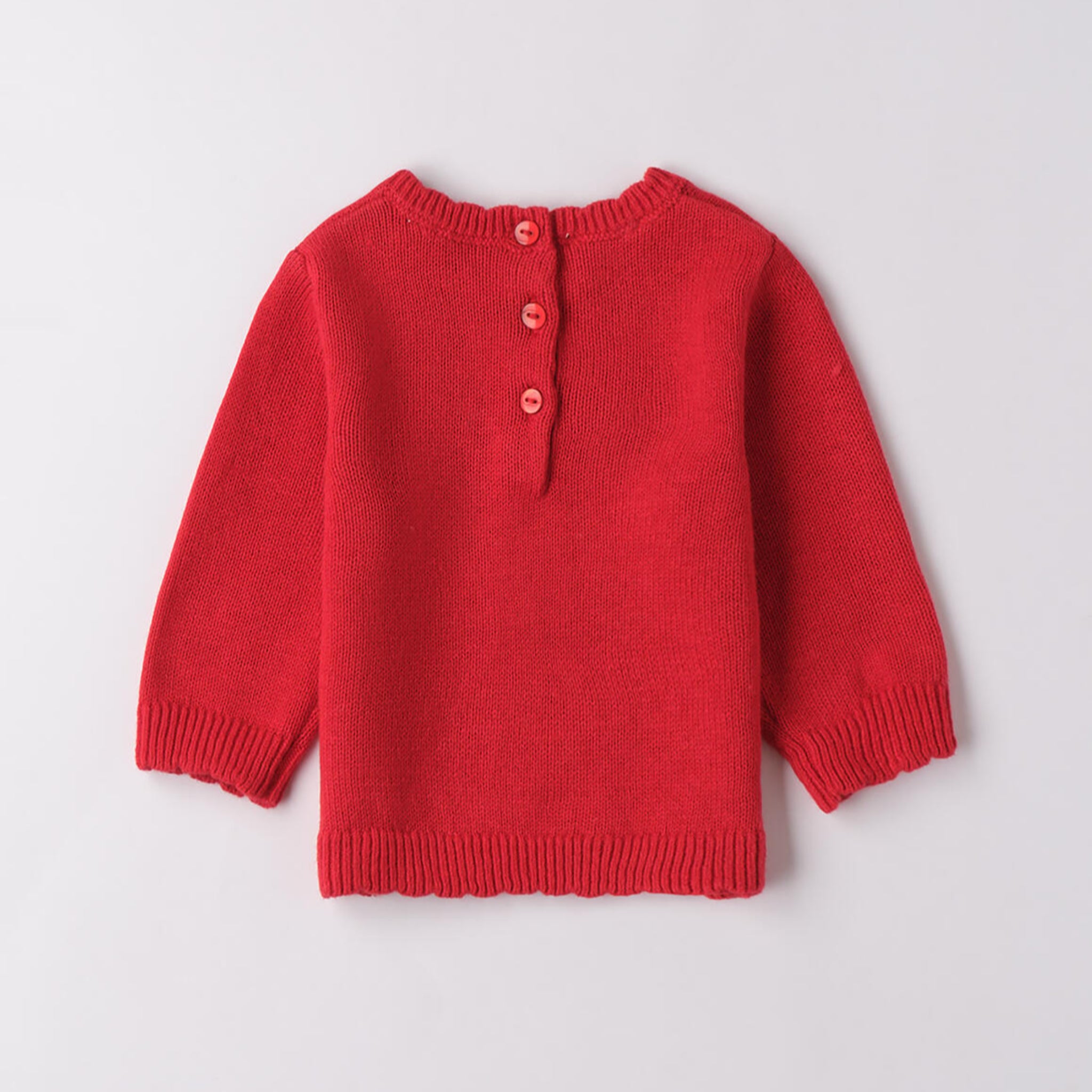 Maglioncino Tricot Cotone Lana Bimba Rosso 3F704/2253