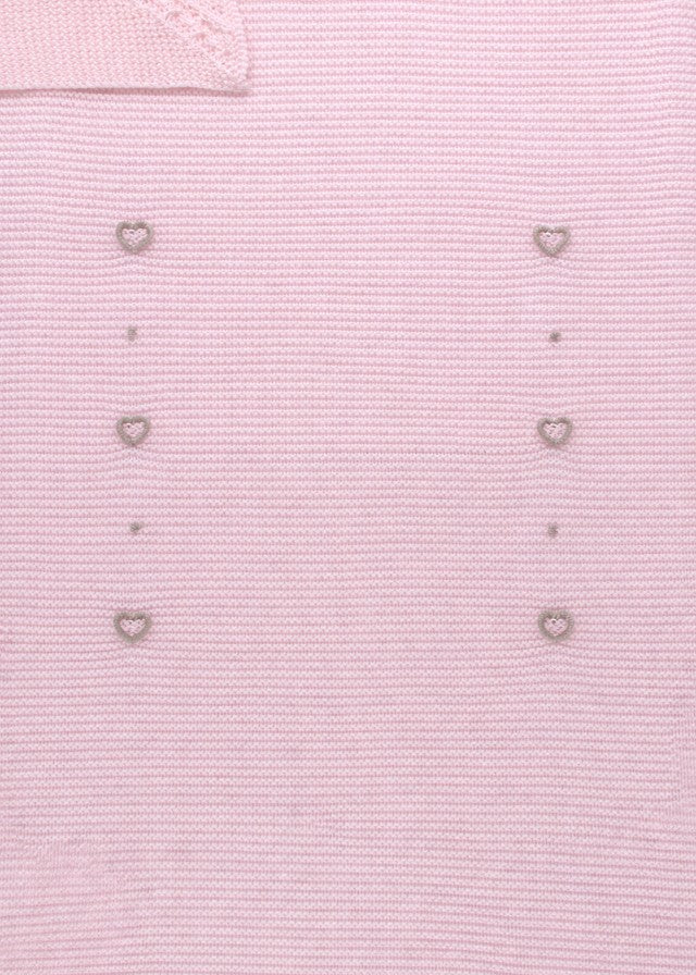 Coperta Cuoricini Tortora Rosa EK6380/R