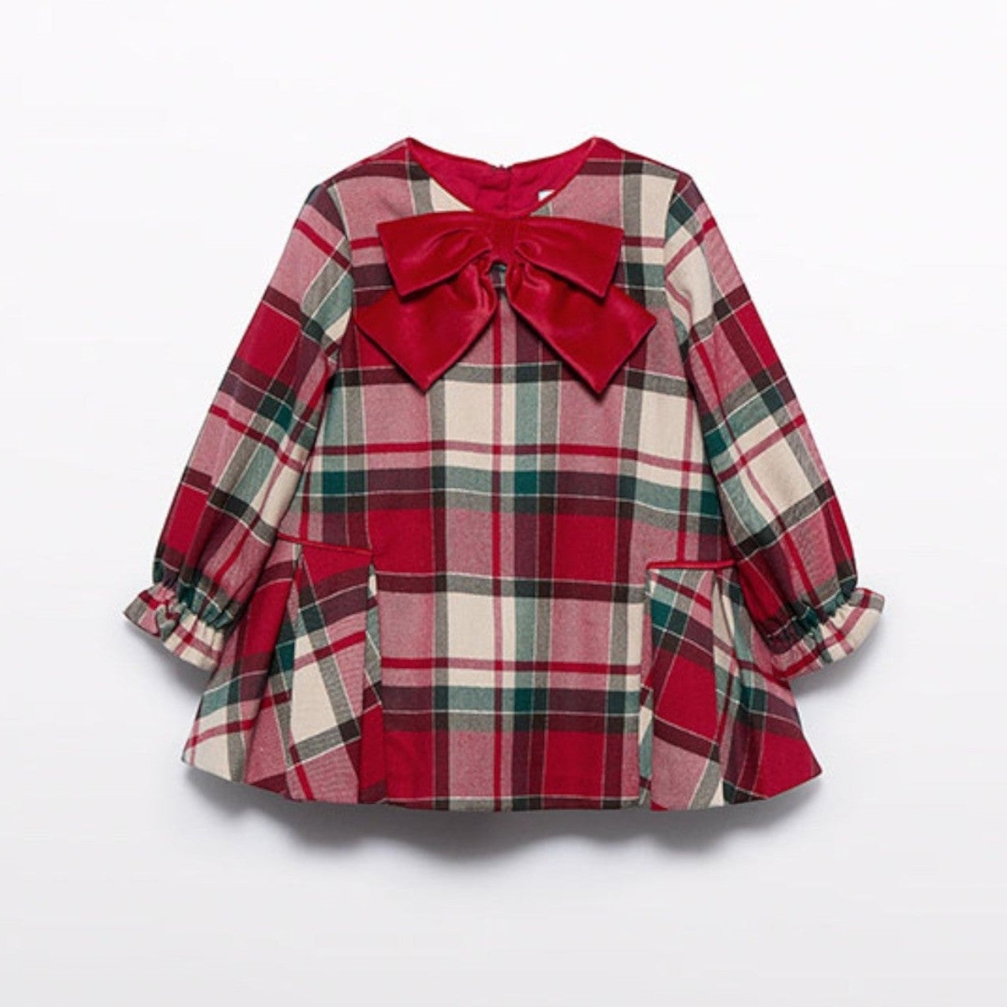 Abito quadri Bimba Rosso 5509/2 -  NANU' BABY