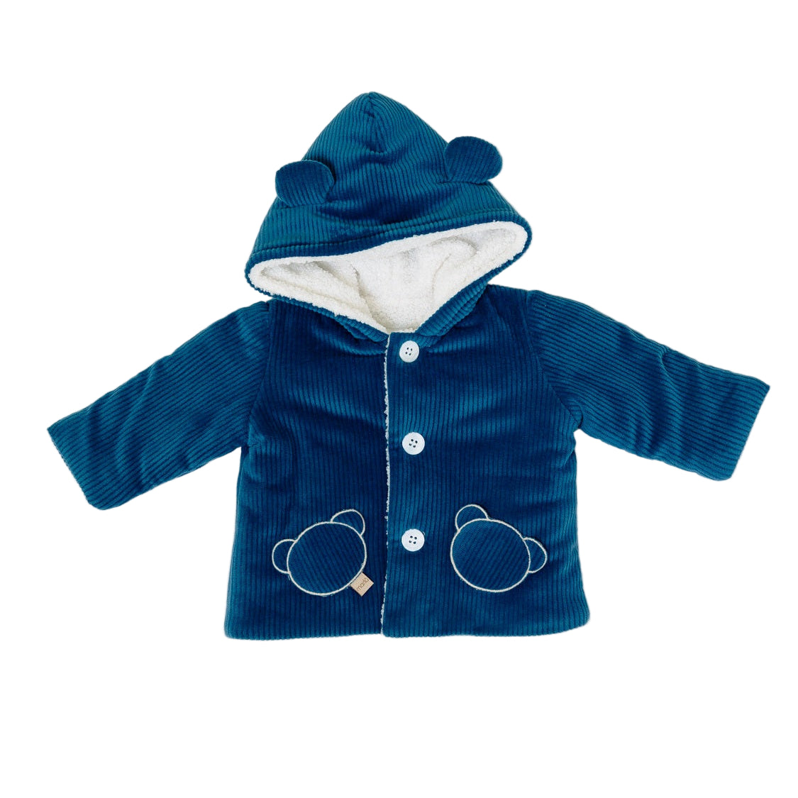 Cappottino con Cappuccio Orsetto Bimbo ZAFFIRO IN5940/Z -  NANU' BABY