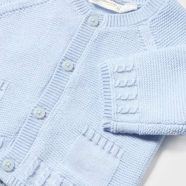 Basic cardigan in warm cotton, boy's, CIELO 2301-C