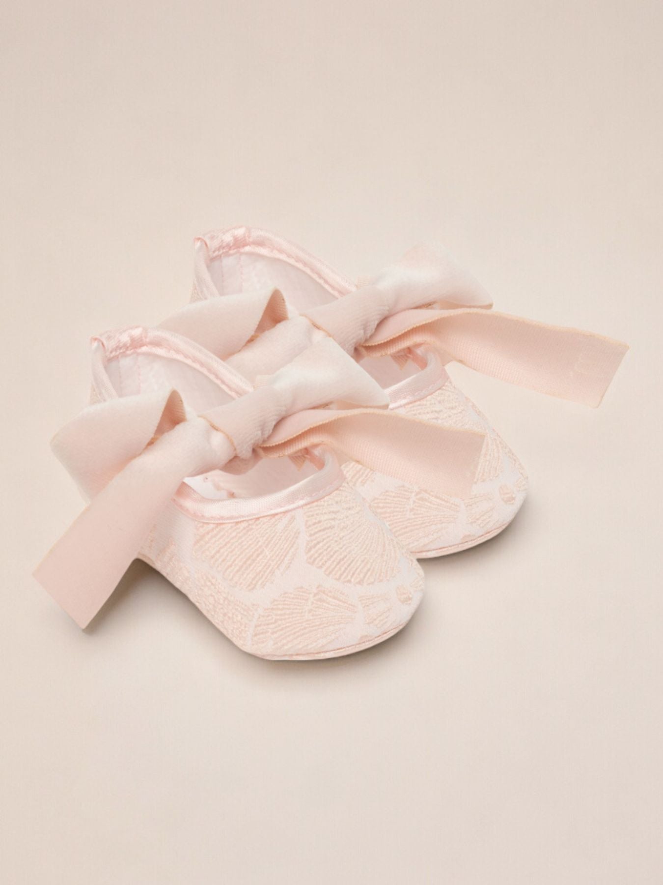 Roselline Baby Girl Shoes, Peach Pink IB14SC