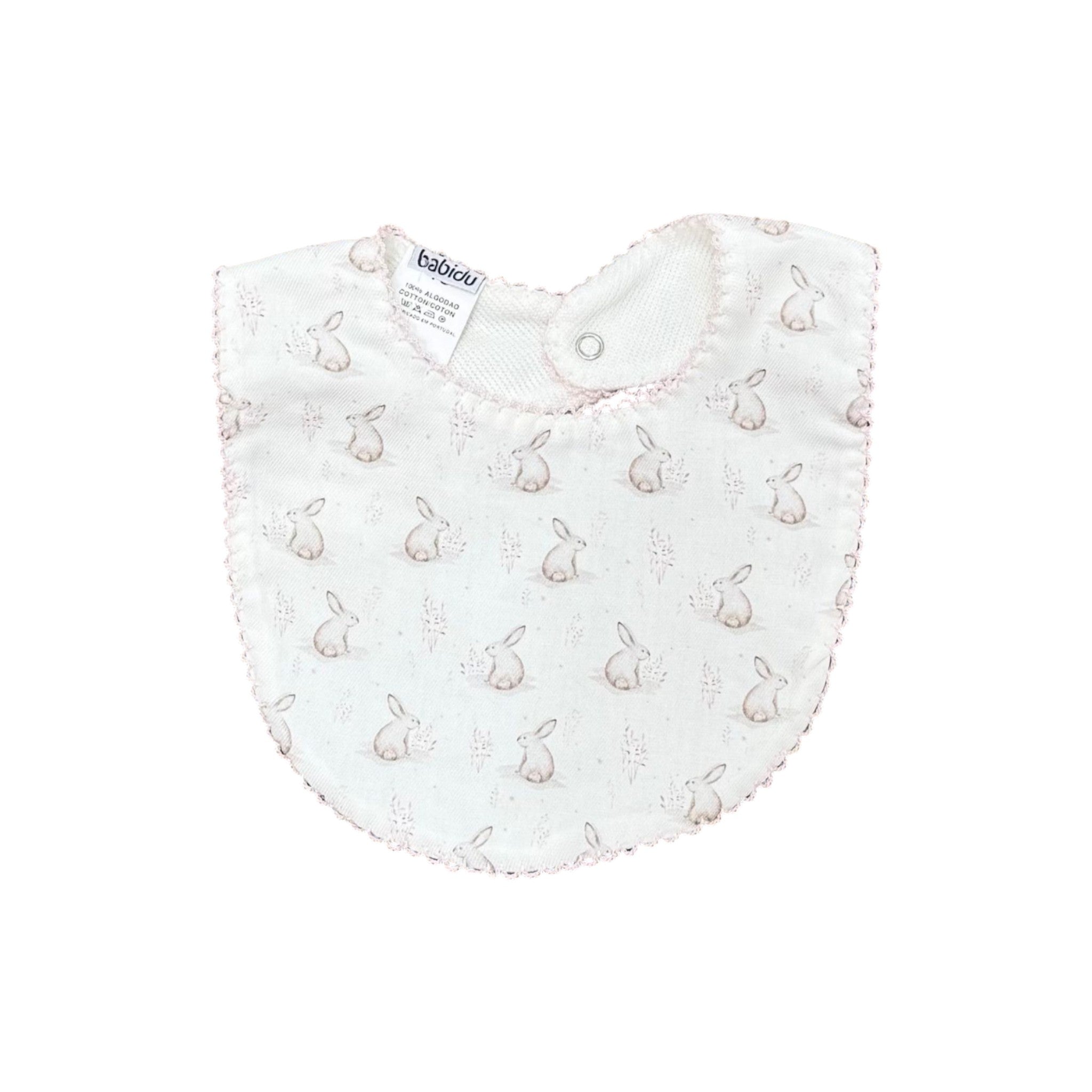 Pink Cotton Baby Bib - BABIDU' 6627/R