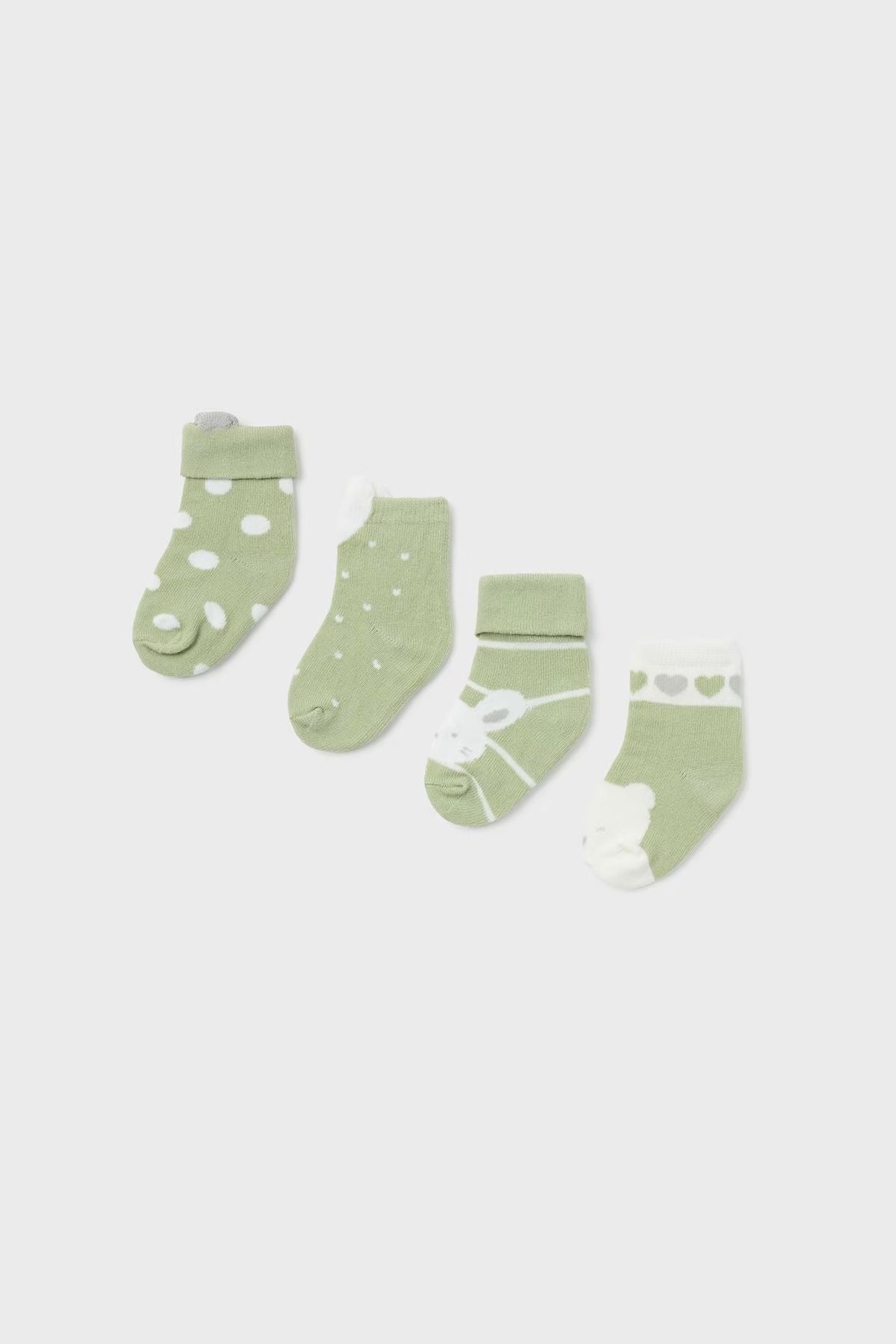 Set of 4 green socks 9658/K