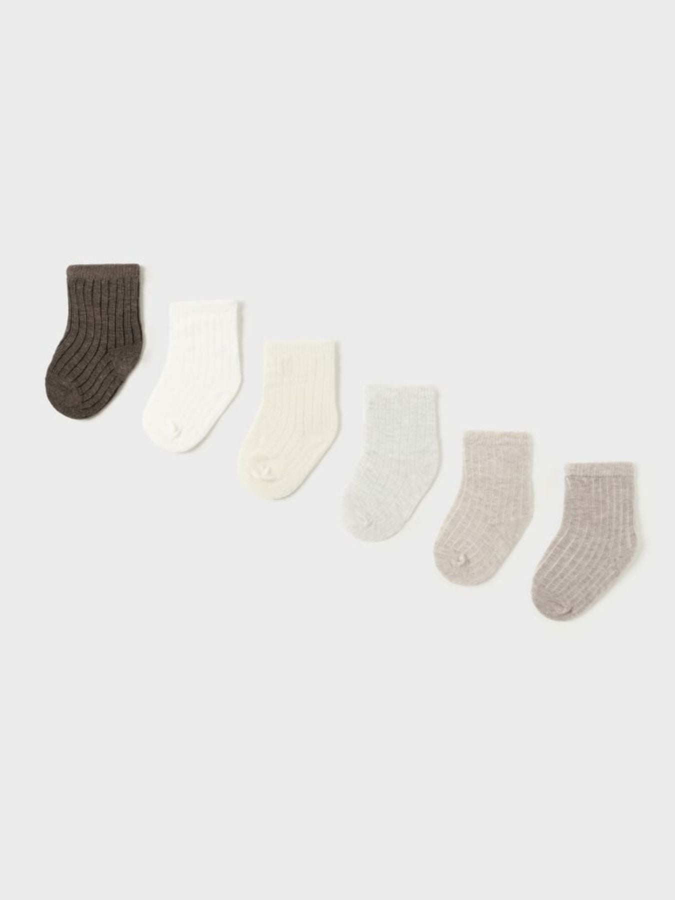 Set of 6 Natural Socks 1C-9758/N