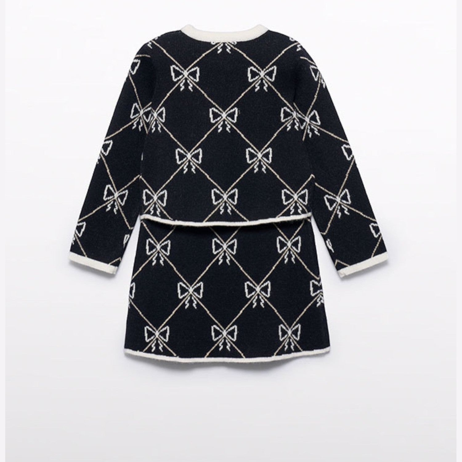 Compl. gonna tricot jacquard Bimba Nero 5538/8 -  NANU' BABY