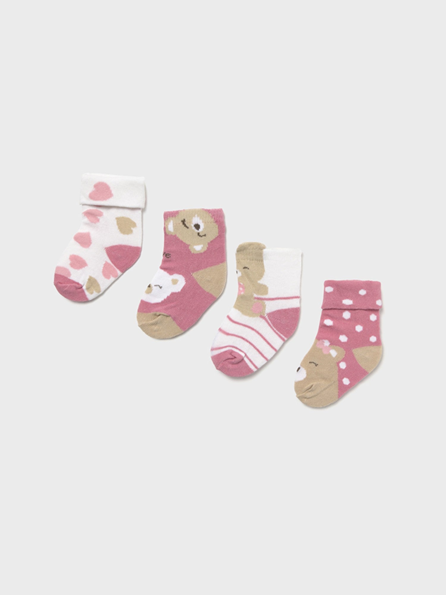 Set of 4 cotton socks PINK 9867 /R