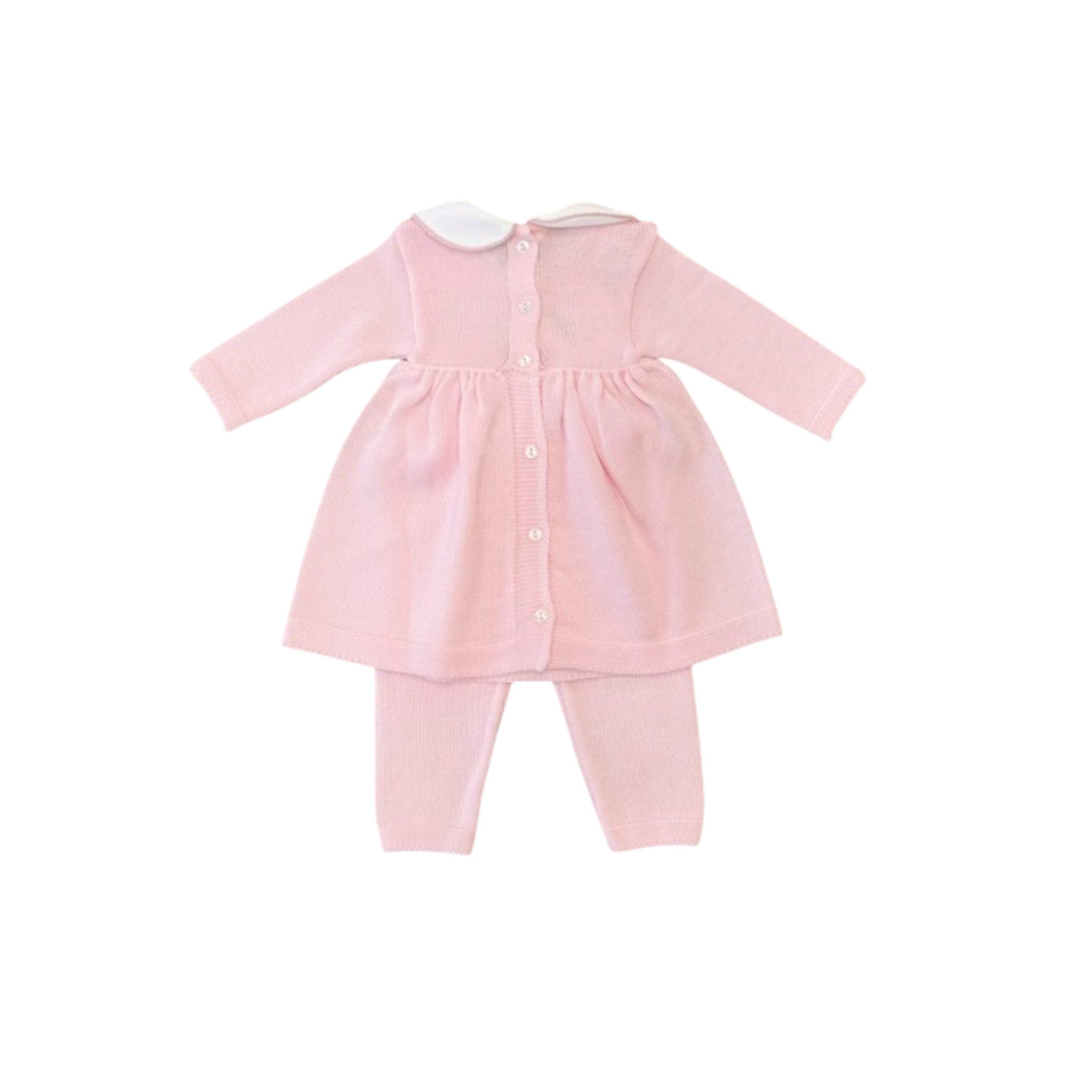 Completo Nascita Rouches Roselline Pura Lana BABY LORD 403/R