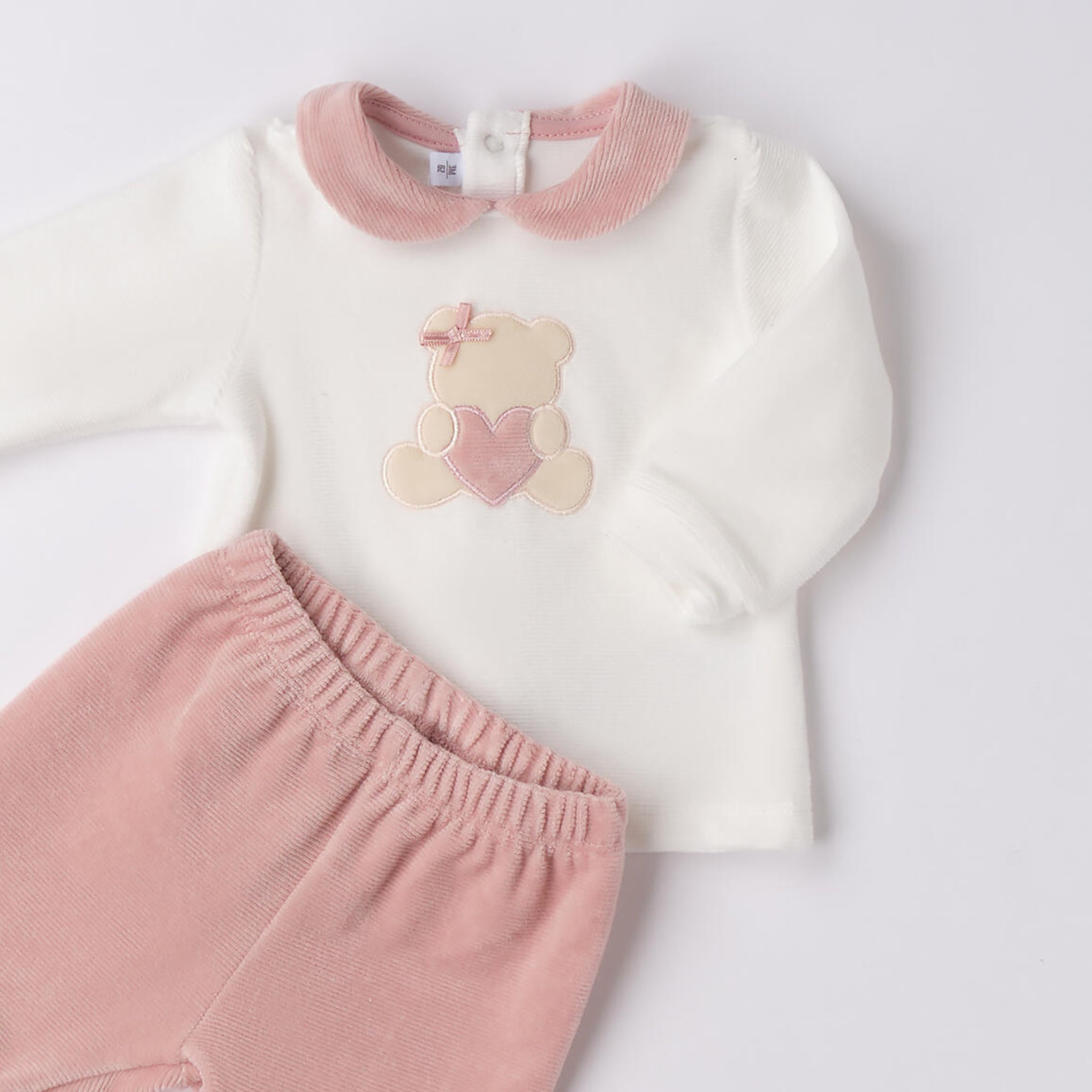 2-Piece Velour Corduroy Baby Romper 3F765/112