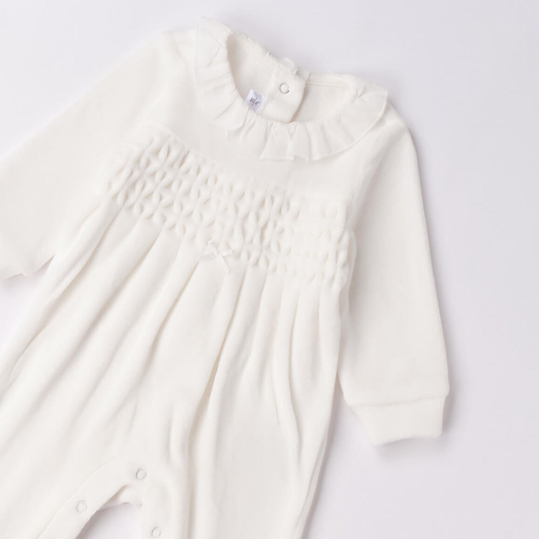 Baby Girl's Chenille Footed Pajamas, White, 3F754/112