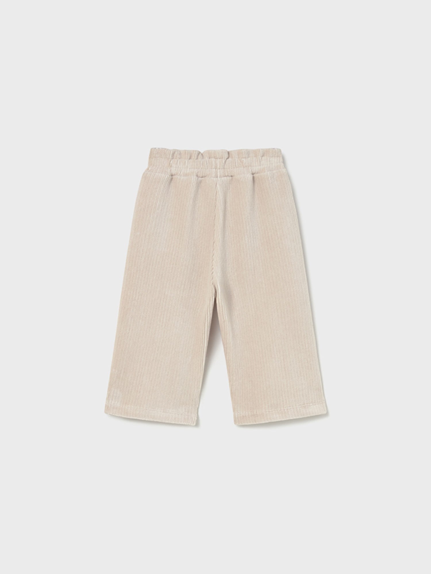 Long, plain-knit trousers for baby girl, Ivory 2590/96