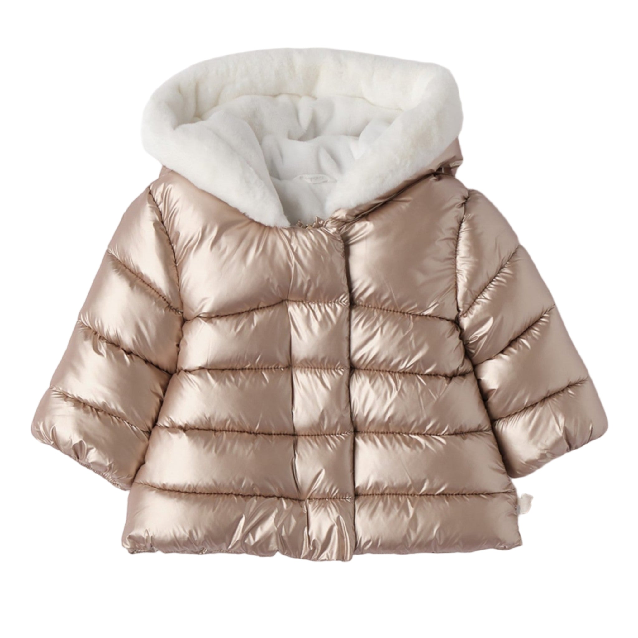 Giubbotto Imbottito Tessuto Termico Bimba Beige 3F738/941 -  NANU' BABY