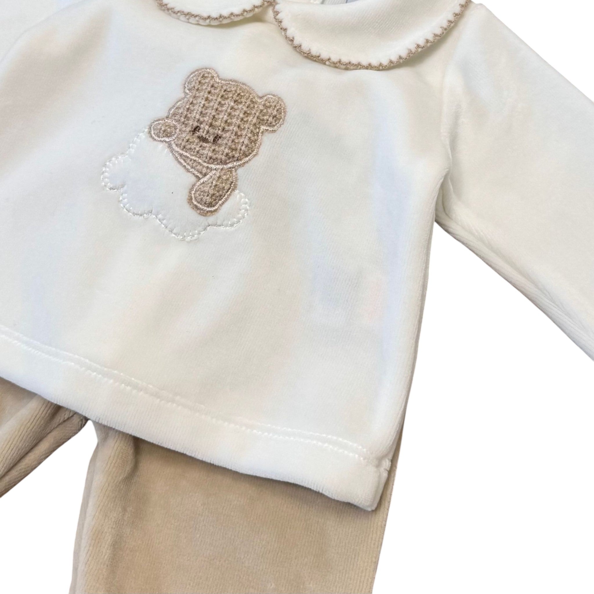 Completo Nascita Neonato Ciniglia Panna - BABIDU' 50904