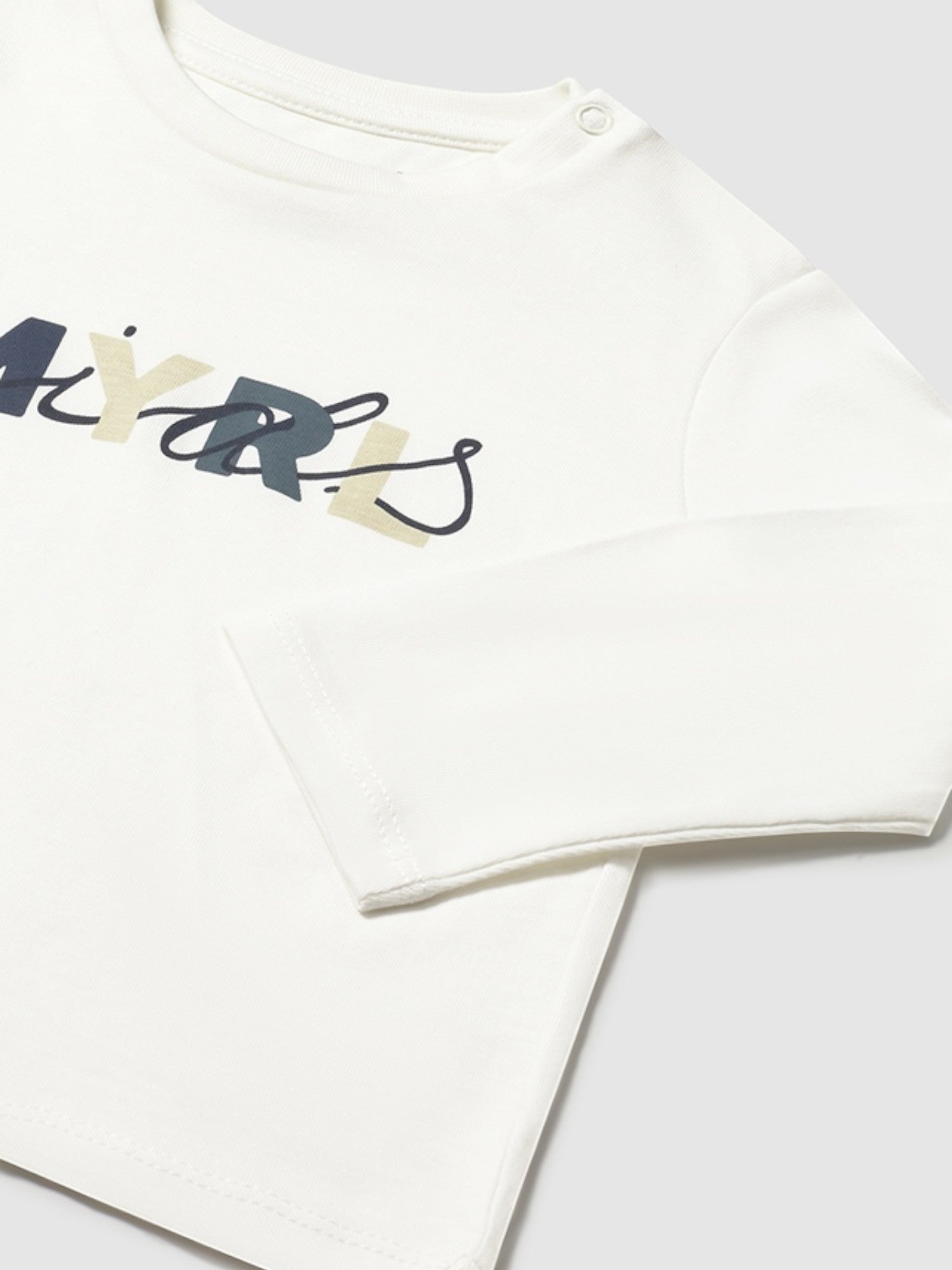 Basic long-sleeved t-shirt for baby boy, color PANNA, size 108/32