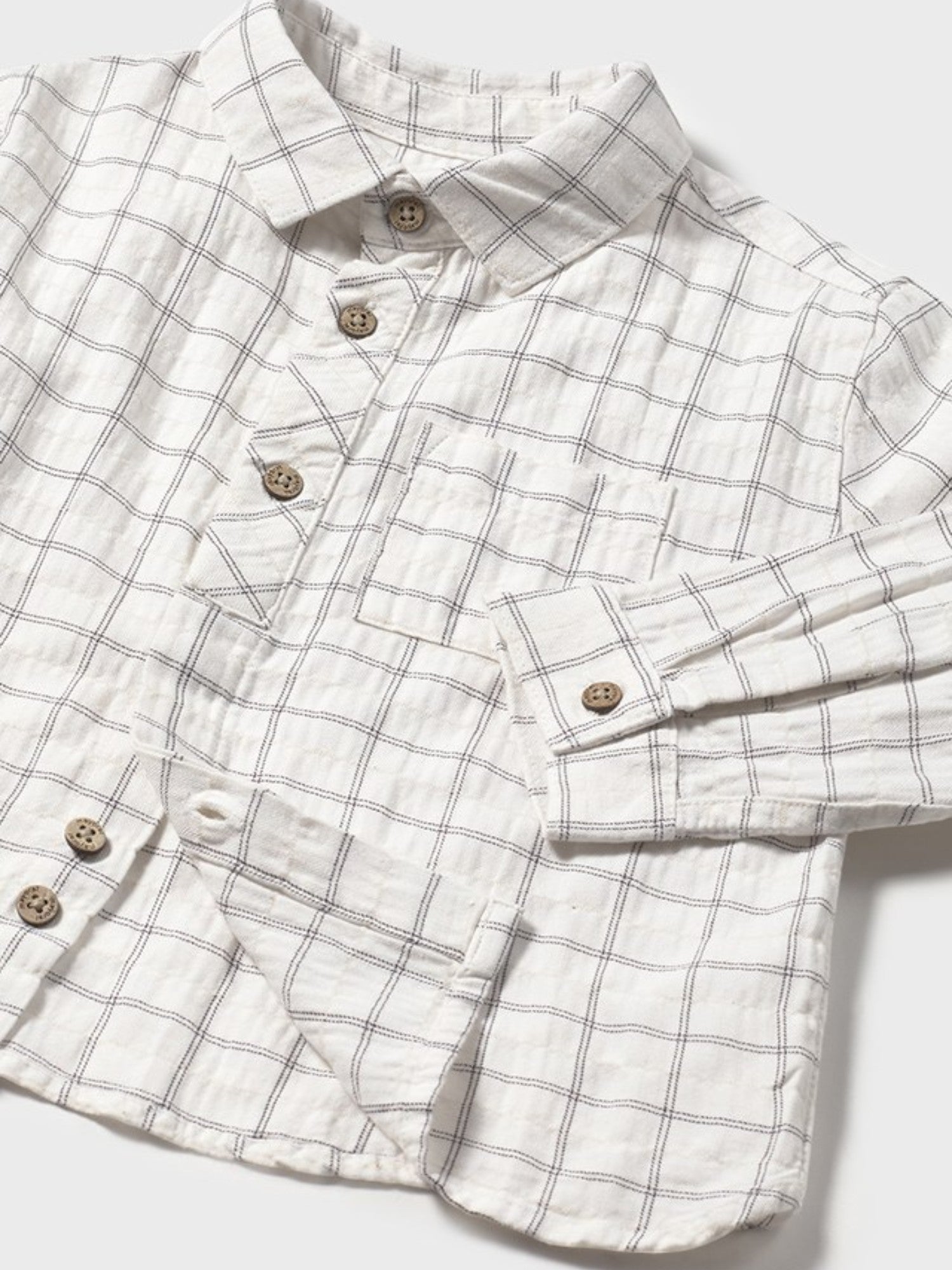 Boy's Gray Plaid Shirt, Size M/L 2110/95