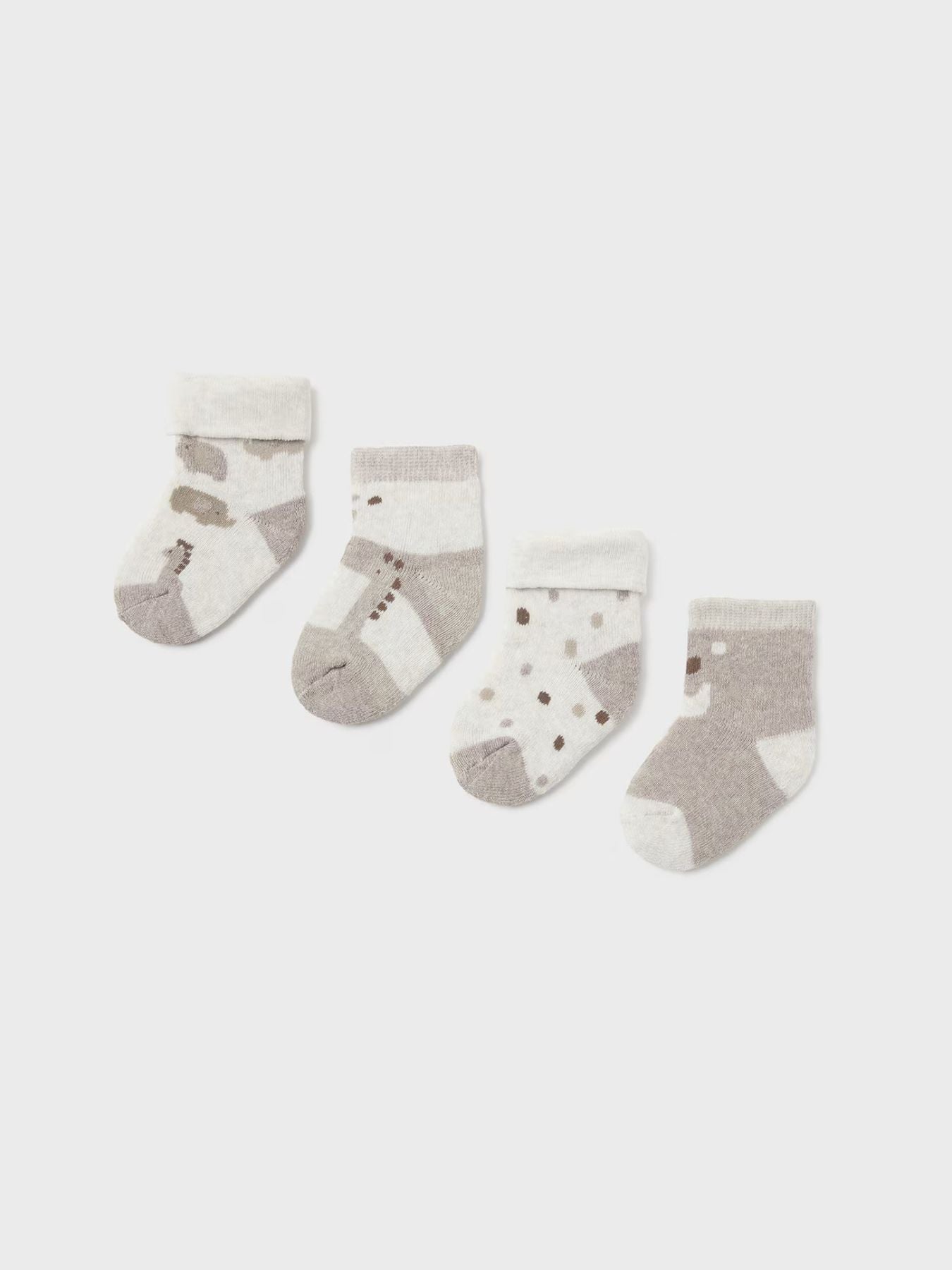 Set of 4 Brown Socks 1D-9759/MR