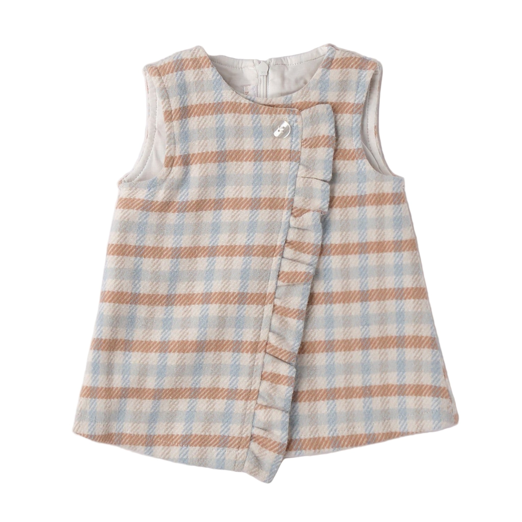 Abito Maglia Tagliata Senza Manica Bimba Bianco 3F734/3942 -  NANU' BABY