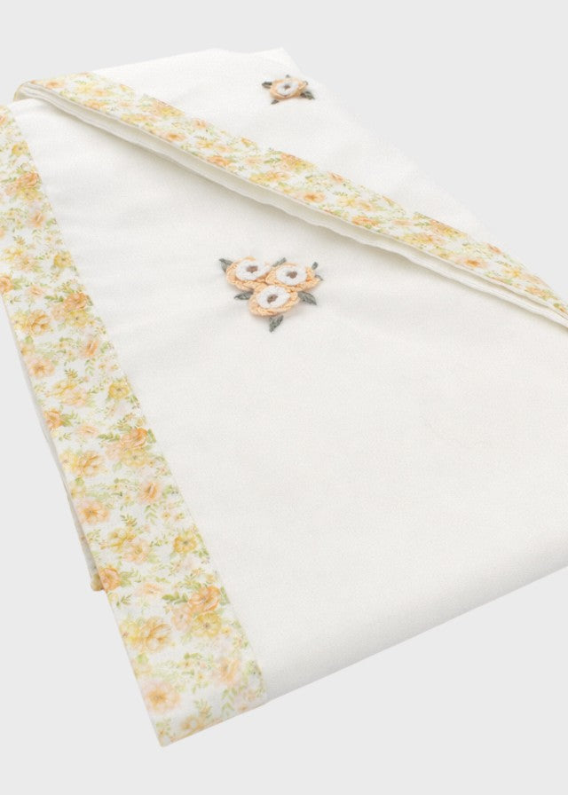 Lenzuolino Fiorellini Cotone Avorio PROVENZA/LN