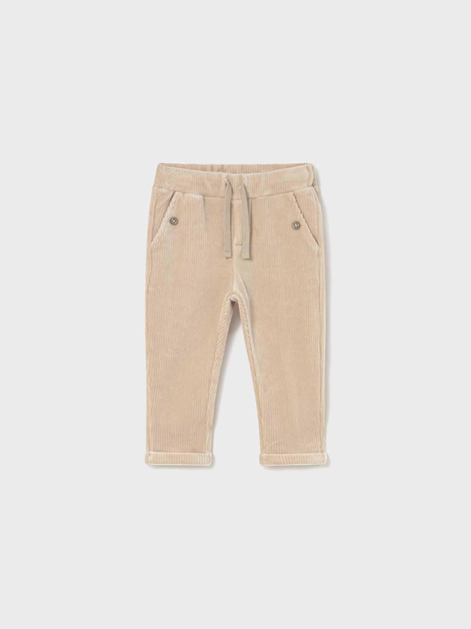 Plain weave trousers, baby boy, beige, 2510/11