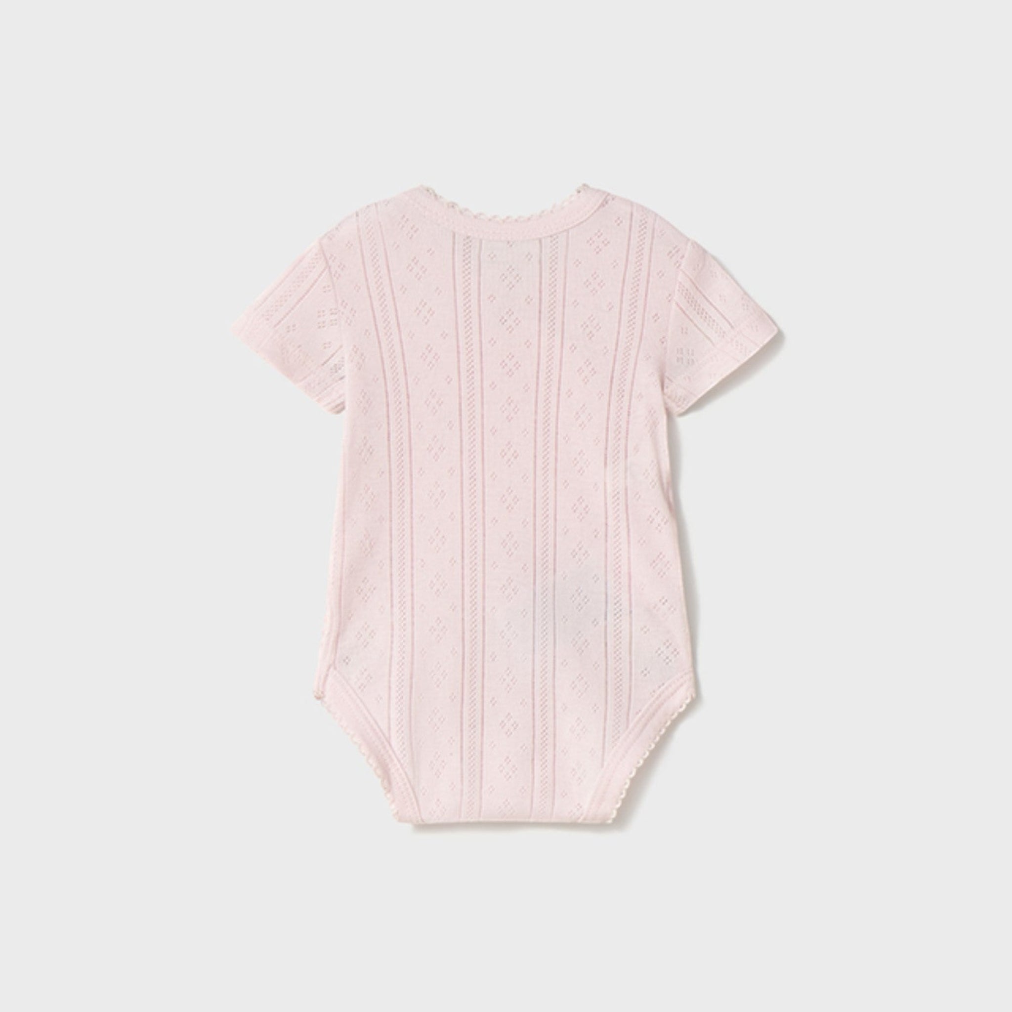 Body manica corta traforato Neonata ROSA 1746 /R -  NANU' BABY