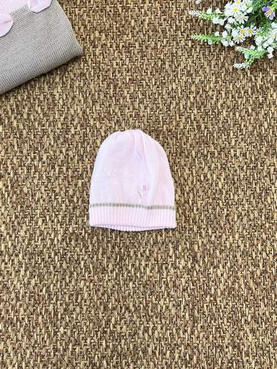Baby girl's bonnet with sweet embroidery, pink, IG4371/R