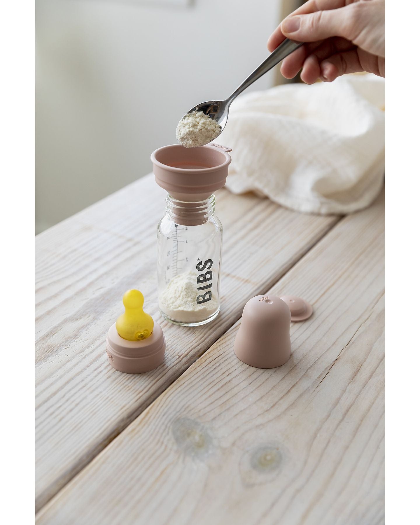 Set Completo Biberonin Vetro - Rosa Cipria  ROSA FARD 5013244 -  NANU' BABY