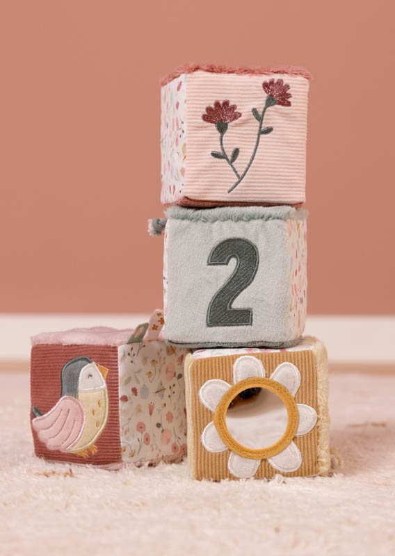 Set di cubi morbidi Fiori e Farfalle  ROSA LD8716 -  NANU' BABY