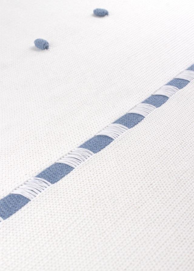 FEKELI/CO Embroidered Polka Dot Cotton Blanket