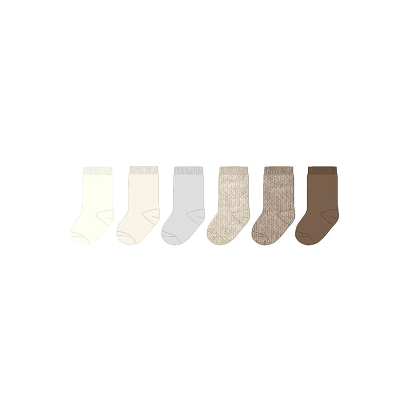 Set of 6 Natural Socks 1C-9758/N