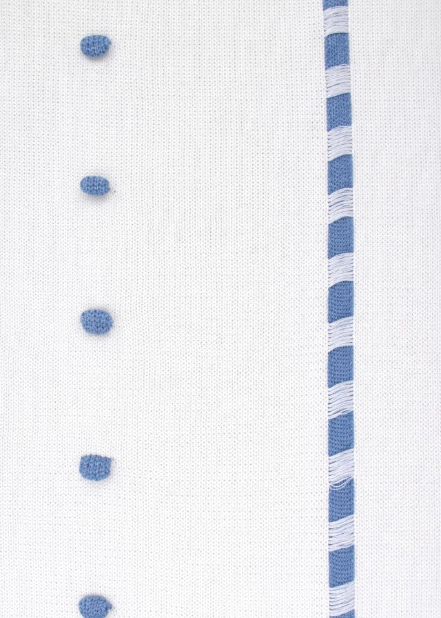 FEKELI/CO Embroidered Polka Dot Cotton Blanket