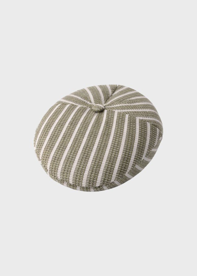 Green Striped Cotton Cap
