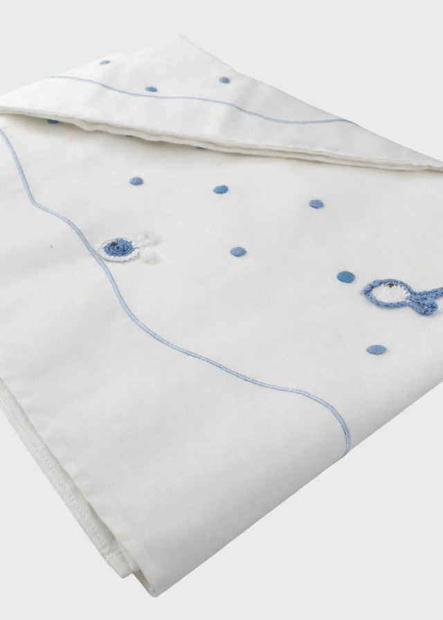 DORY/LN Sea Embroidery Cotton Sheet